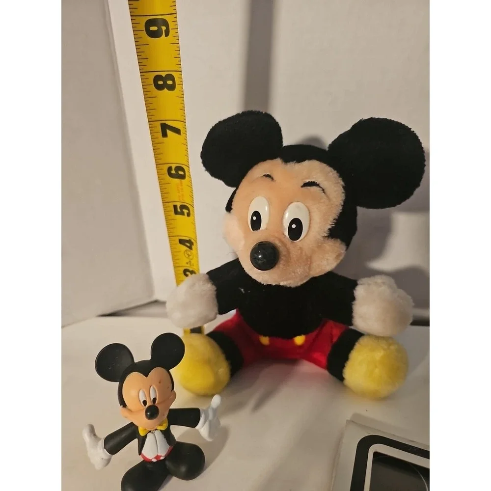 Vintage Disney Lot of 4 Mickey Mouse Plush Stuffed Toy Glass Mirror‎  Toys VTG